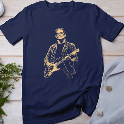 Vintage Frankenstein Playing Guitar Halloween Frankenstein T-Shirt