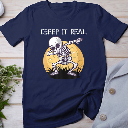 Creep It Real Dabbing Skeleton Dance Halloween T-Shirt