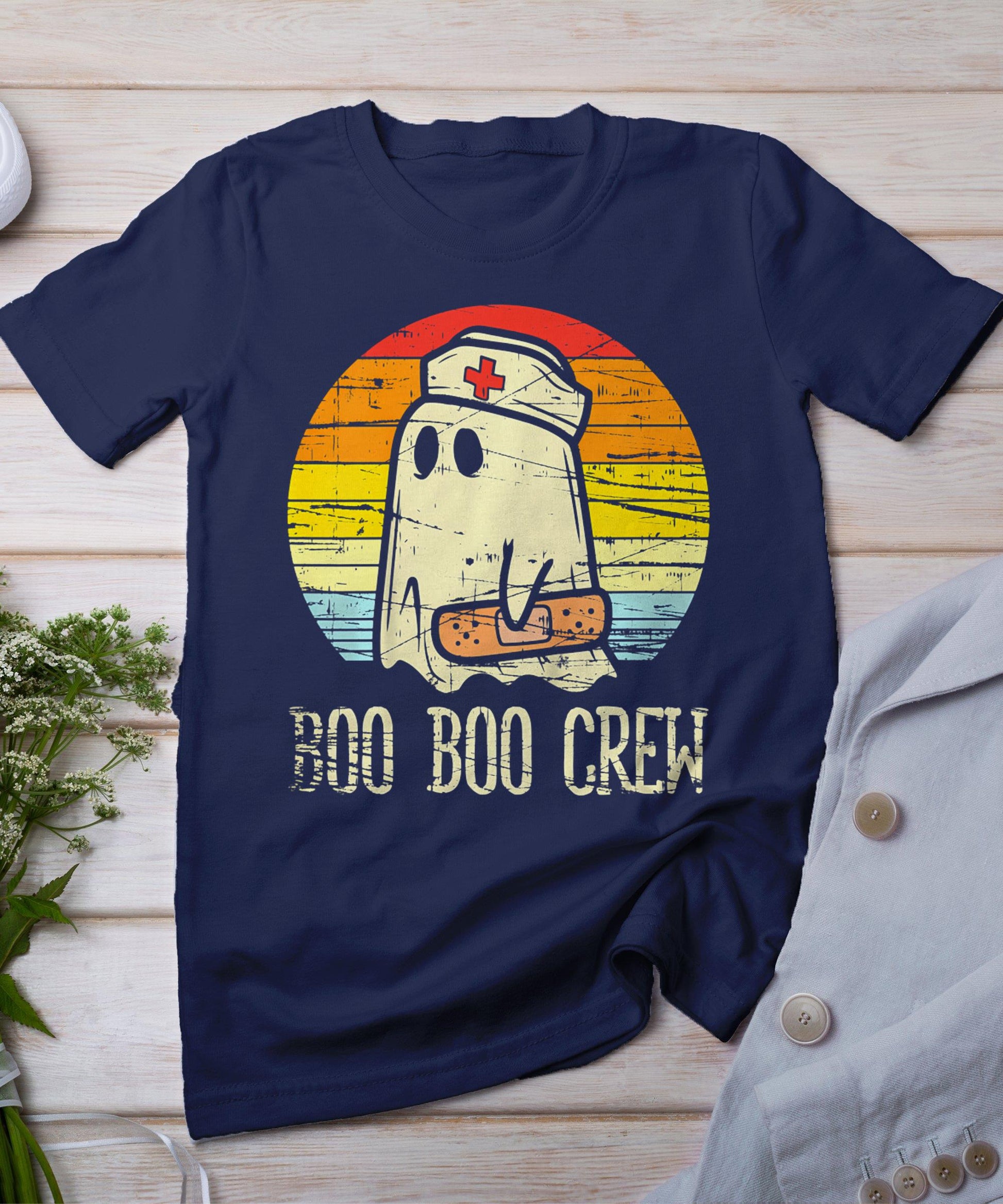 Boo Boo Crew Nurse Halloween - Nurses Rn Ghost T-Shirt