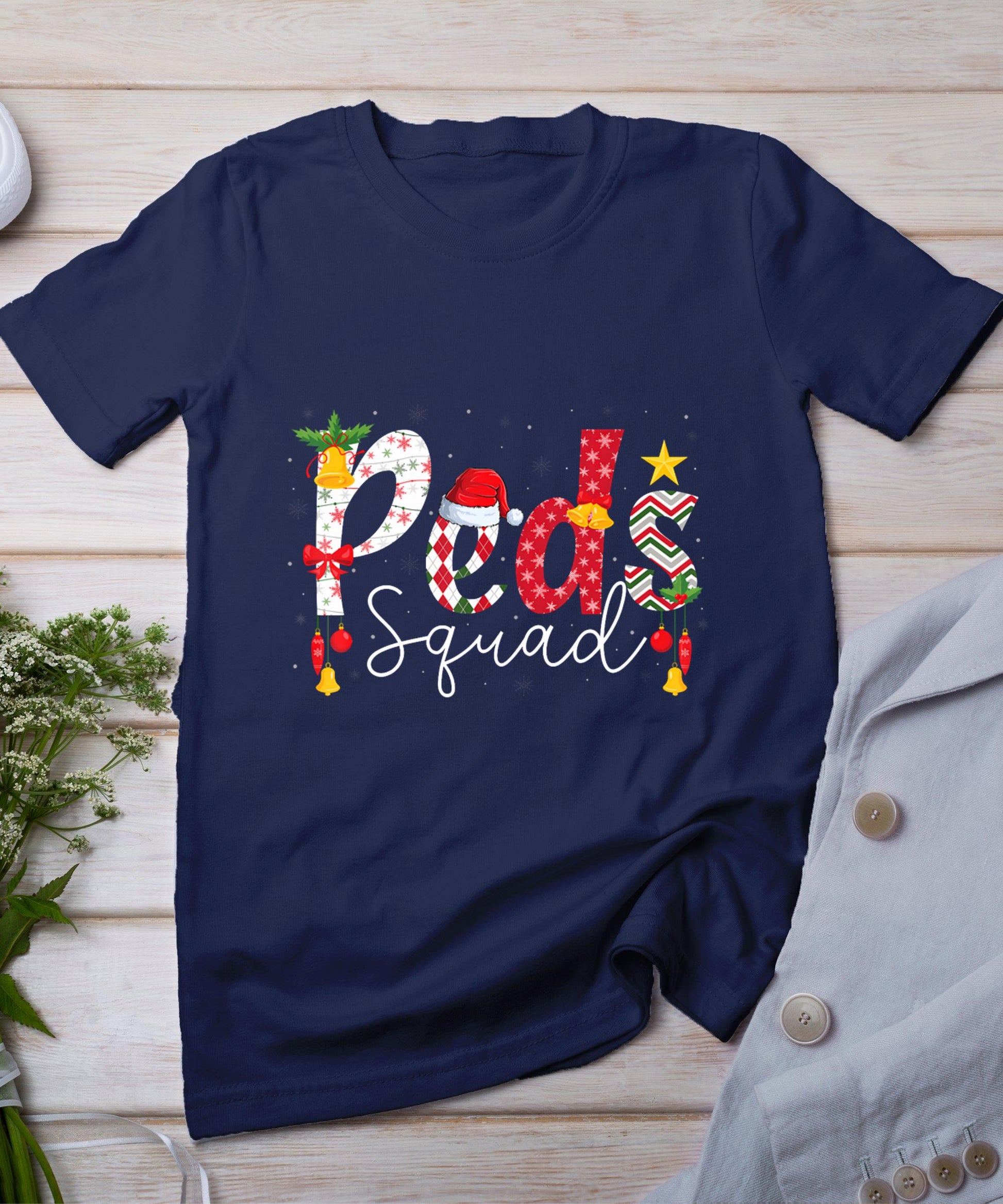 Peds Squad Pediatric Nursing Funny Pediatric Nurse Christmas T-Shirt