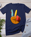 Turkey Peace Hand Sign Thanksgiving Thankful Women Kids Girl T-Shirt