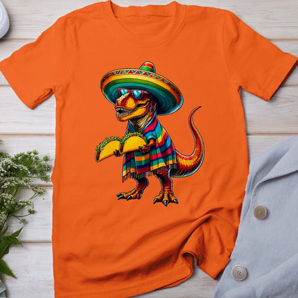 T-Rex Dinosaur Taco Lover Cinco De Mayo Sombrero Poncho T-Shirt