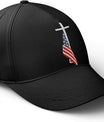 Patriotic Adjustable Snapback Baseball Cap for Men Women, Cross American Flag Trucker Hats Classic Caps Dad Hat Gifts