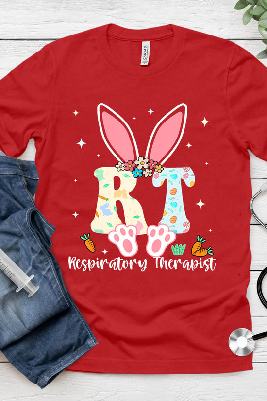 Respiratory Therapist Easter Day Bunny Rt Nurse T-Shirt