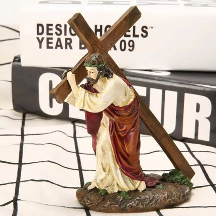 Resin Jesus Crucifix Statue Catholic Home Decor