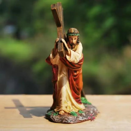 Resin Jesus Crucifix Statue Catholic Home Decor