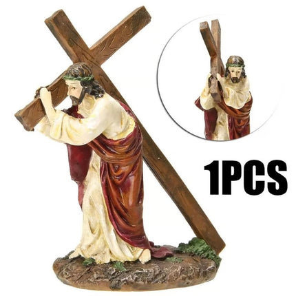Resin Jesus Crucifix Statue Catholic Home Decor