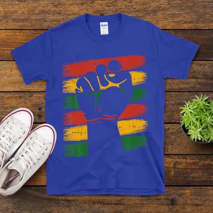 Power Fist Juneteenth Cool Melanin Pride African American T-Shirt