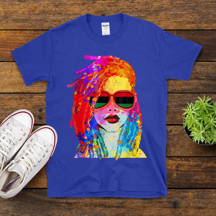 Loc'D Hair Art Black Queen Afro Woman Juneteenth T-Shirt