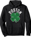 Shamrock Massachusetts Boston ST PATRICKS DAY Irish Green Pullover Hoodie