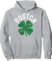 Shamrock Massachusetts Boston ST PATRICKS DAY Irish Green Pullover Hoodie