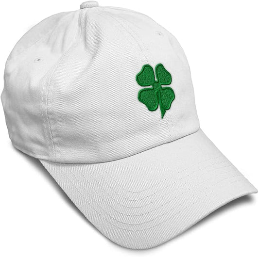 Soft Baseball Cap 4 Leaf Clover St Patrick's Day Shamrock Cotton Celtic Clover Dad Hats for Men & Women