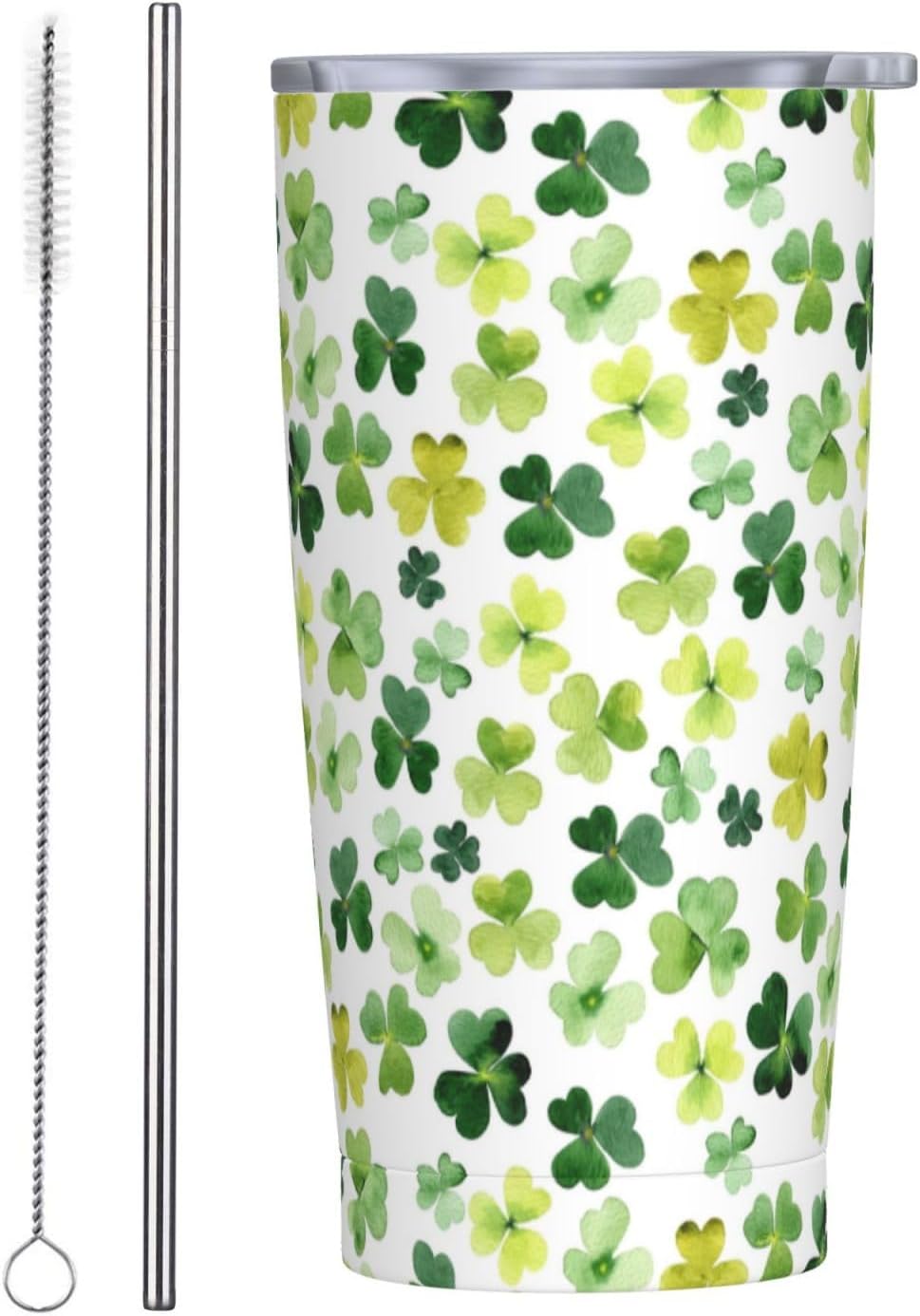 St. Patrick's Day 20oz Insulated Stainless Steel Tumbler With Lids And Straws Stainless Steel Double Wall Vacuum Insulated Travel Coffee Mug