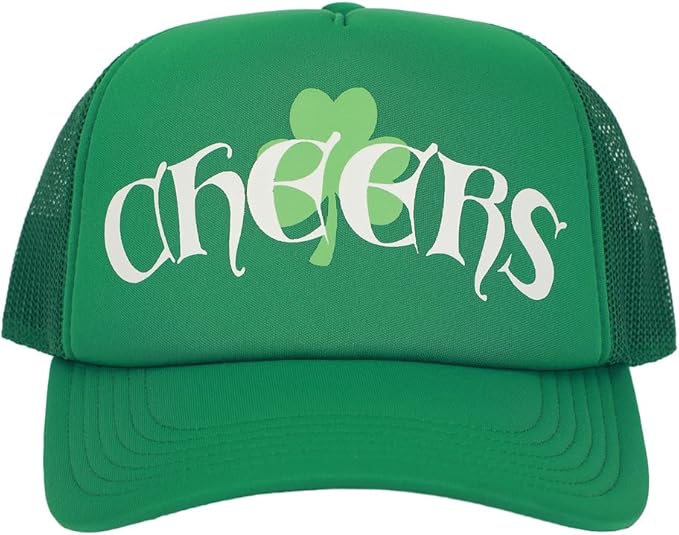 St. Patrick's Day Cheers Green Trucker Hat