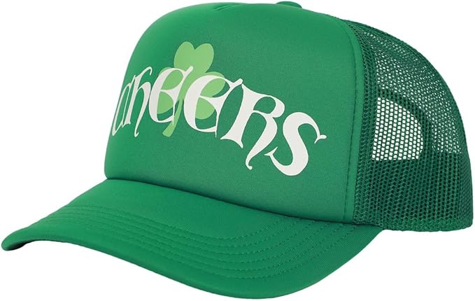 St. Patrick's Day Cheers Green Trucker Hat