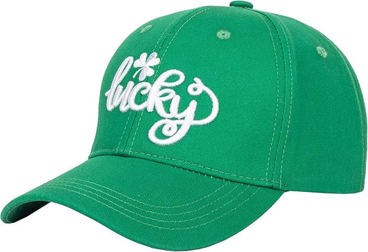 St. Patrick's Day Hat for Unisex Adjustable Cotton Baseball Ireland-St-Patrick's Shamrock Baseball Cap Green Trucker Hat