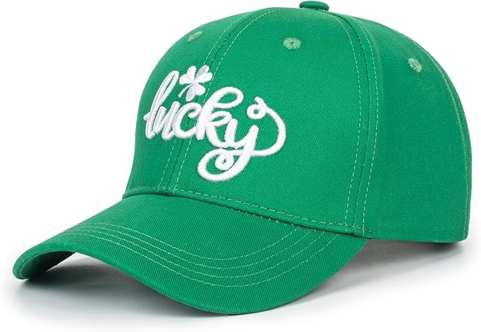 St. Patrick's Day Hat for Unisex Adjustable Cotton Baseball Ireland-St-Patrick's Shamrock Baseball Cap Green Trucker Hat