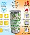 St Patrick’s Day Gift Irish Day Themed Party 20oz Tumbler with Lid and Straw Stainless Steel Insulated Tumbler Green Irish Shamrocks Tumbler