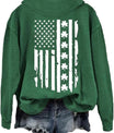 St Patricks Day Flag Shamrock Hoodie Irish Green Sweatshirt Shamrock American Flag Hoodie Ireland Sweatshirt