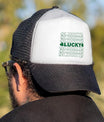 St Patricks Day Party Hat Group 4 St Patricks Lucky Word Art Snapback Style Trucker Hat