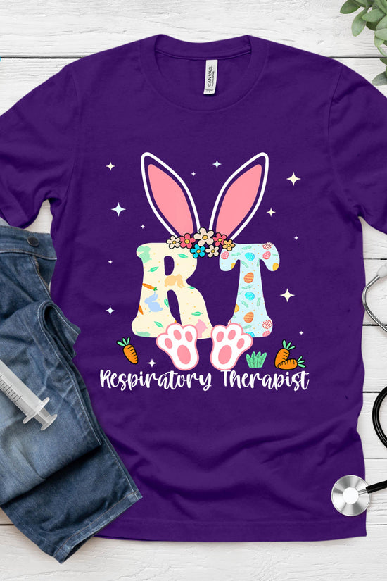 Respiratory Therapist Easter Day Bunny Rt Nurse T-Shirt