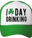 Trucker Hat I Love Drinking Shamrock St Patrick's Patty Irish Polyester Snapback Baseball Cap for Men & Women Kelly Green 1 Size