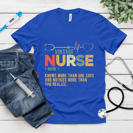 Vintage Nurse Definition Hospital Medical Registered Nursing T-Shirt