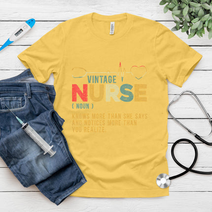 Vintage Nurse Definition Hospital Medical Registered Nursing T-Shirt