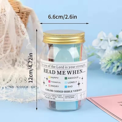 Bible Verses Jar for Emotions and Feelings Bible Verses in a Jar Bible Verses Savings Jar Comfort in God'S Word Storage Jar