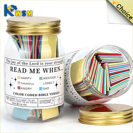 Bible Verses Jar for Emotions and Feelings Bible Verses in a Jar Bible Verses Savings Jar Comfort in God'S Word Storage Jar