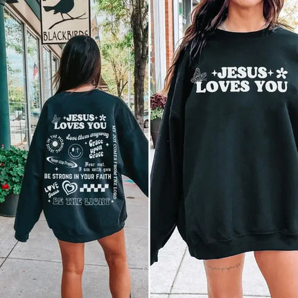 Jesus Loves You Jesus Sweatshirt Jesus Apparel Jesus Crewneck Christian Crewneck Christian Sweatshirt Christian Merch Jesus Sweatshirt Chris