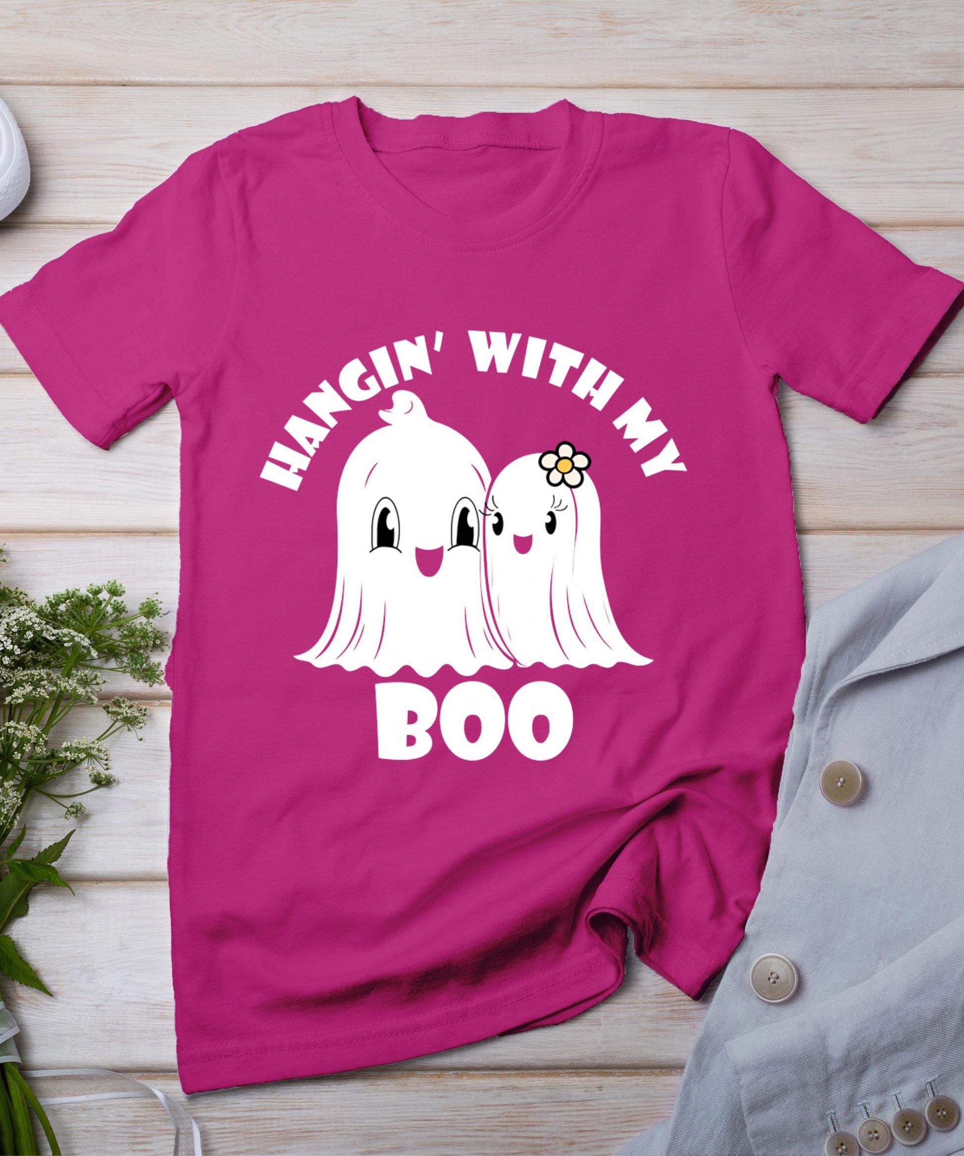 Hangin' With My Boo Couples Halloween Adult Costume His Her T-Shirt