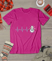 Heartbeat Nurse Snowman Nurse Christmas T-Shirt