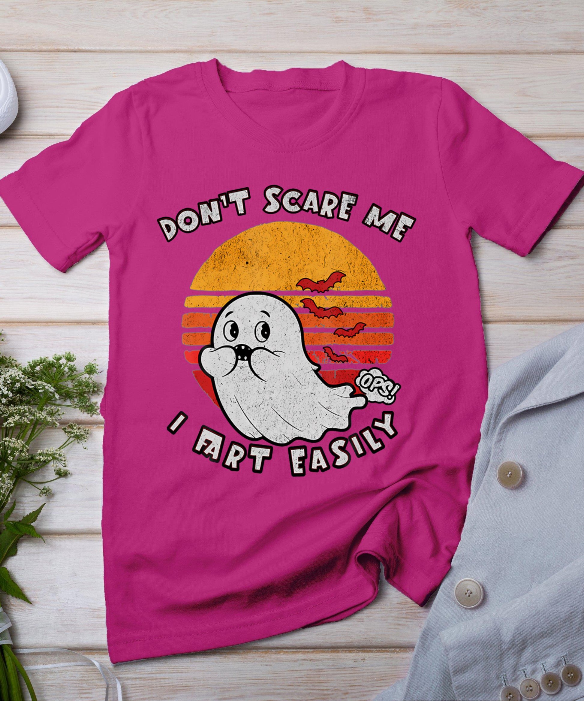 Don't Scare Me I Fart Easily Funny Ghost T-Shirt