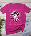 In October We Wear Pink Ghost Witch Breast Cancer Awareness T-Shirt