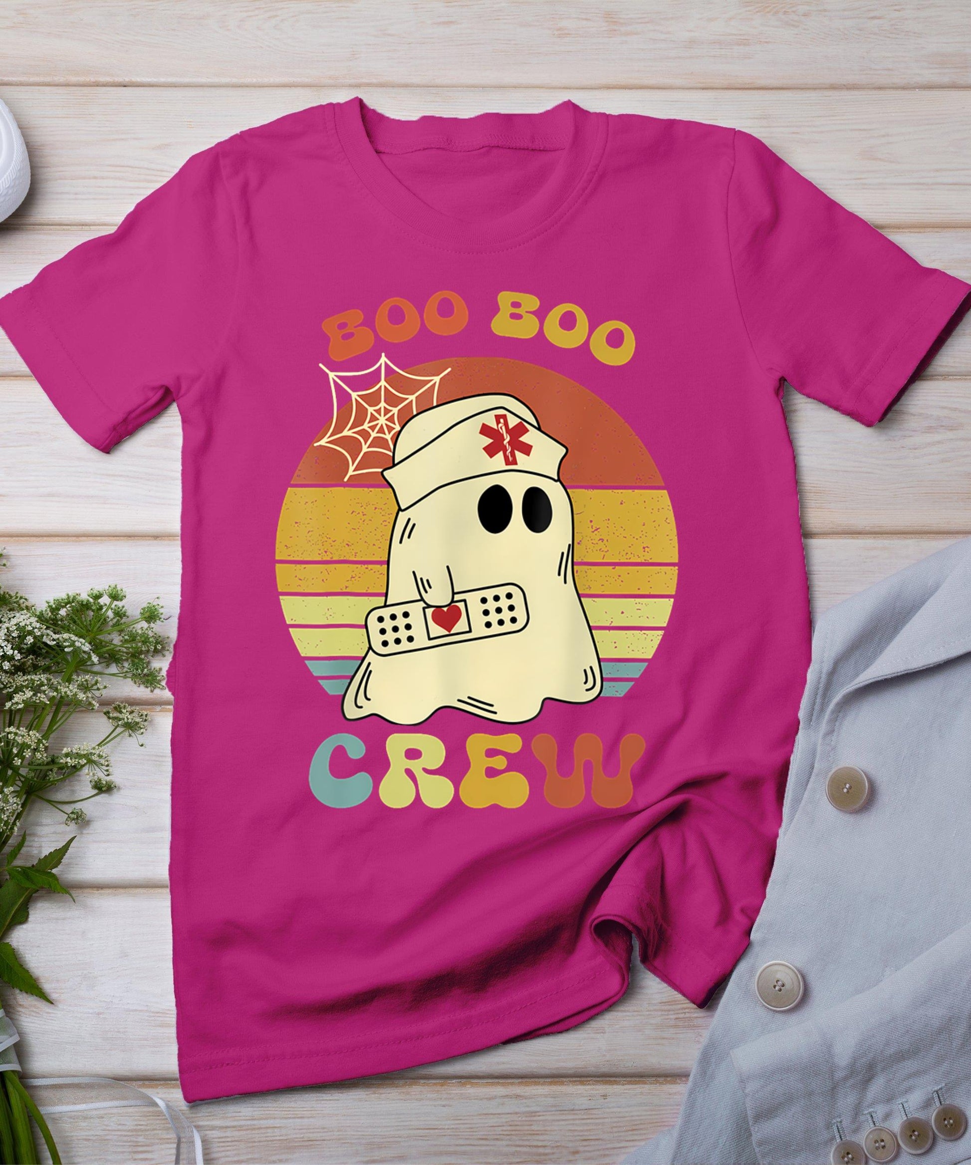 Boo Boo Crew Halloween Ghost Nurse T-Shirt