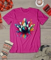 Colorful Bowling Game Day Bowling Cute Colorsplash Ball T-Shirt