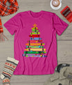 Teacher Christmas Tshirt Crayon Tree Light Gifts Student T-Shirt