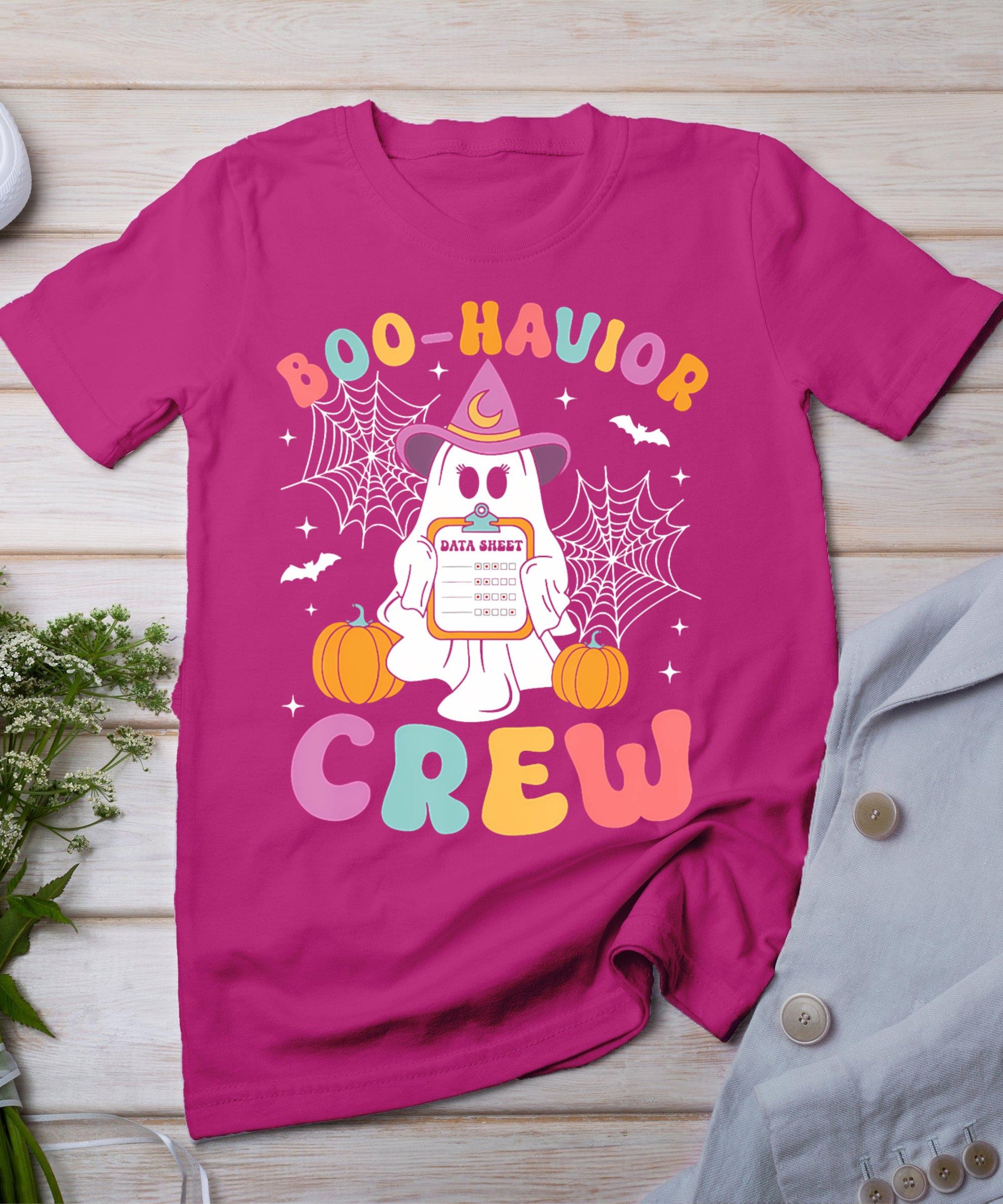 Retro Boo-Havior Crew Behavior Analyst Halloween Aba Rbt T-Shirt