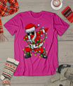 Dabbing Santa Xmas Lights Girls Boys Kids Christmas Gifts T-Shirt