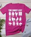 Halloween Funny Shirt Boo Sheet Halloween The Sheet List T-Shirt