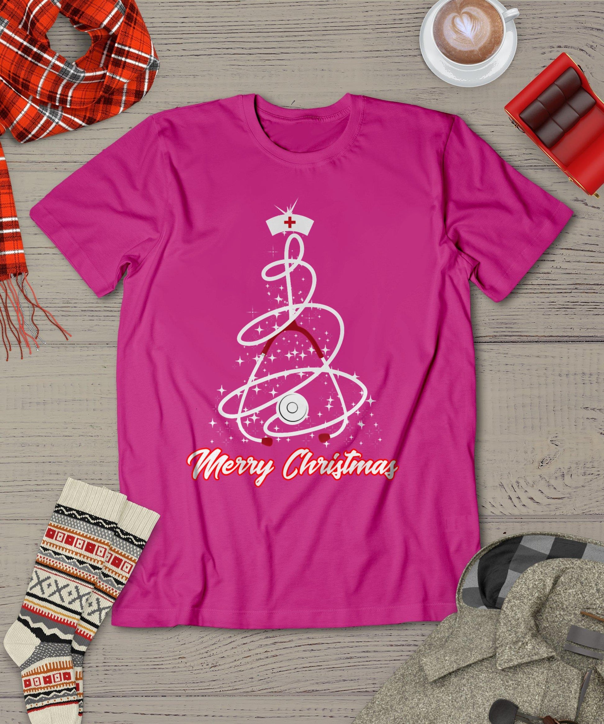 Merry Christmas Nurse Shirt Yuletide Practitioners Cute Gift T-Shirt