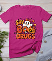 Say Boo Drug-Free Ghost Halloween Red Ribbon Week Awareness T-Shirt