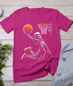 Skeleton Basketball Player Men Boys Spooky For Halloween T-Shirt