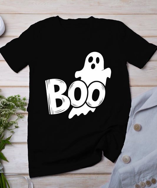 Funny Boo Ghost Retro Halloween Costume Men Women T-Shirt