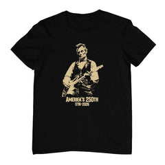 Abraham Lincoln Playing Guitar 4th July 250th Anniversary T-Shirt