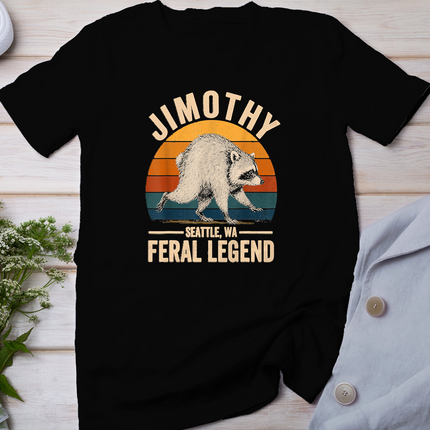 Jimothy Raccoon Seattle Feral Legend Meme Trendy Animal T-Shirt