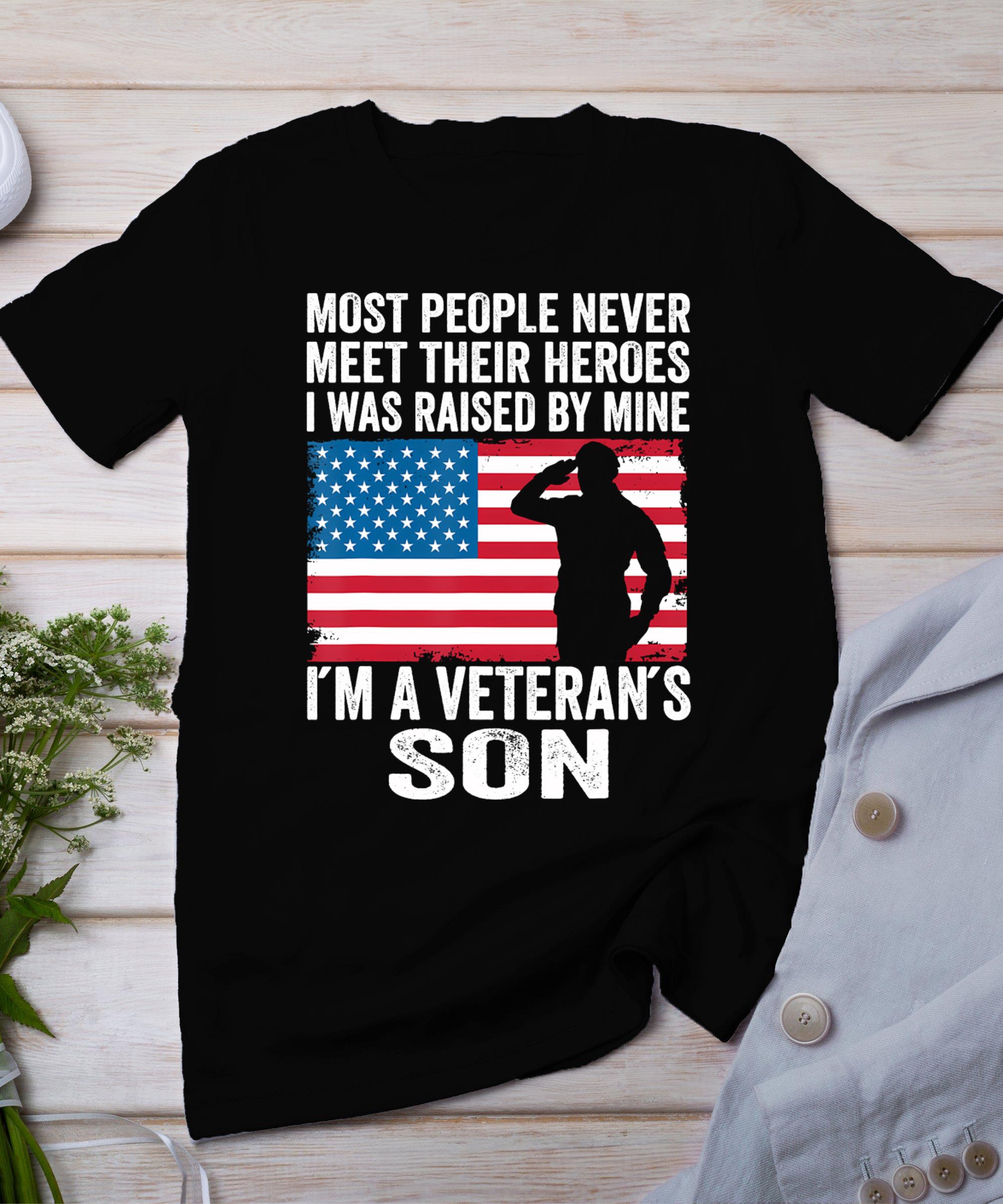 American Proud Veteran Son Veterans Day Memorial Day T-Shirt