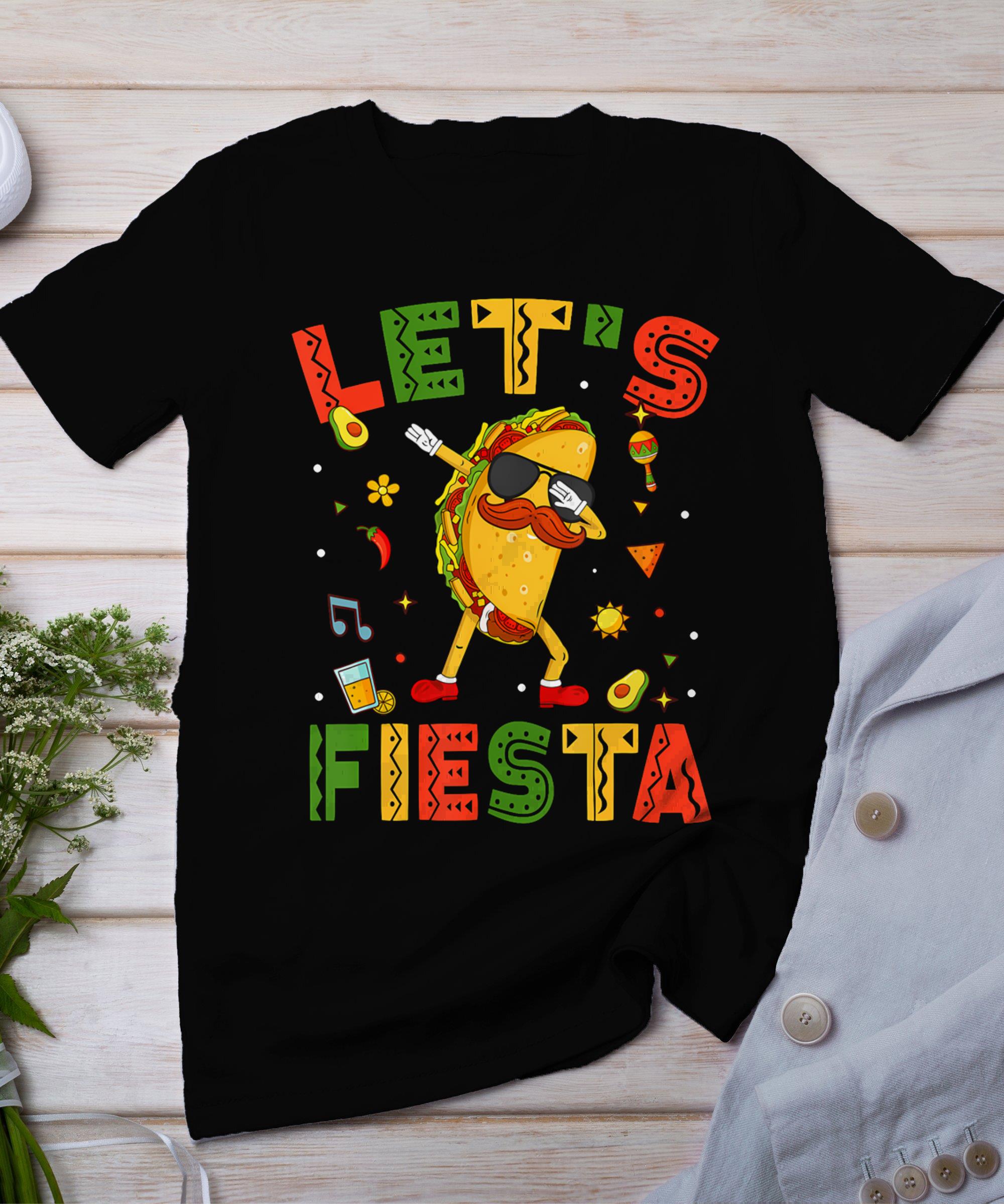 Let's Fiesta Tacos Dabbing Cinco De Mayo Mexican Dab Boy Kid T-Shirt