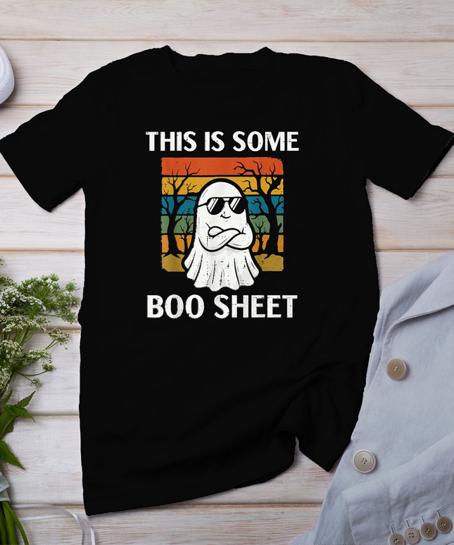 Halloween Ghost This is Some Boo Sheet Costume Women Men T-Shirt
